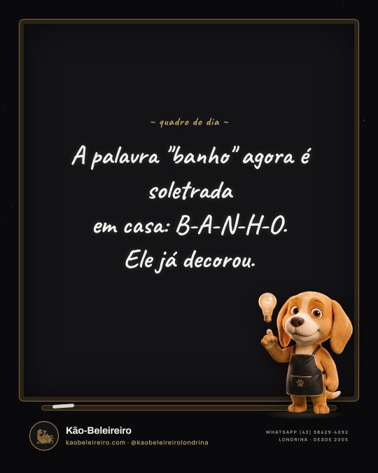 A palavra "banho" agora é soletrada
