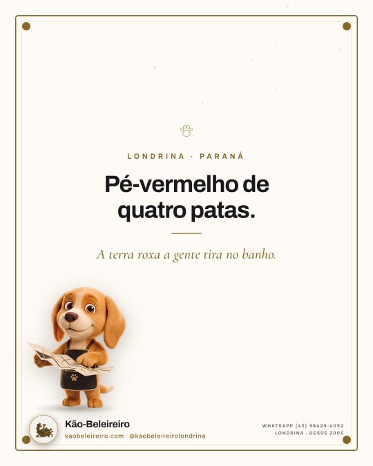 Pé-vermelho de quatro patas.